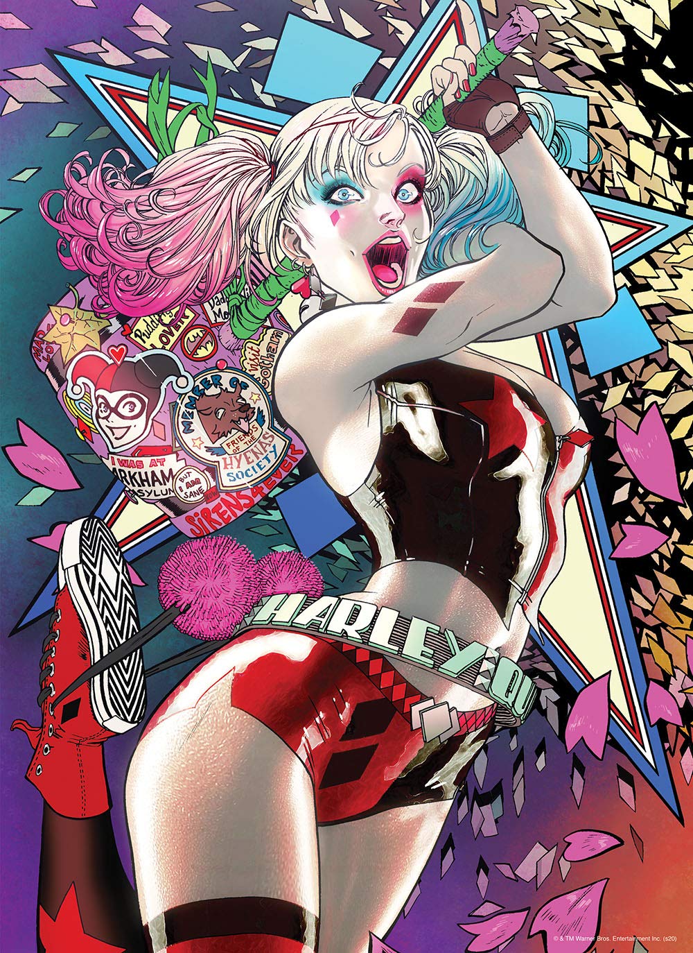 USAOPOLY Harley Quinn Die Laughing 1000 Piece Jigsaw Puzzle