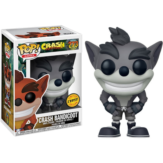 Funko Crash Bandicoot (Chase Edition): Crash Bandicoot x POP! Games Vinyl Figure & 1 POP! Compatible PET Plastic Graphical Protector Bundle [#273 / 25653 - B]