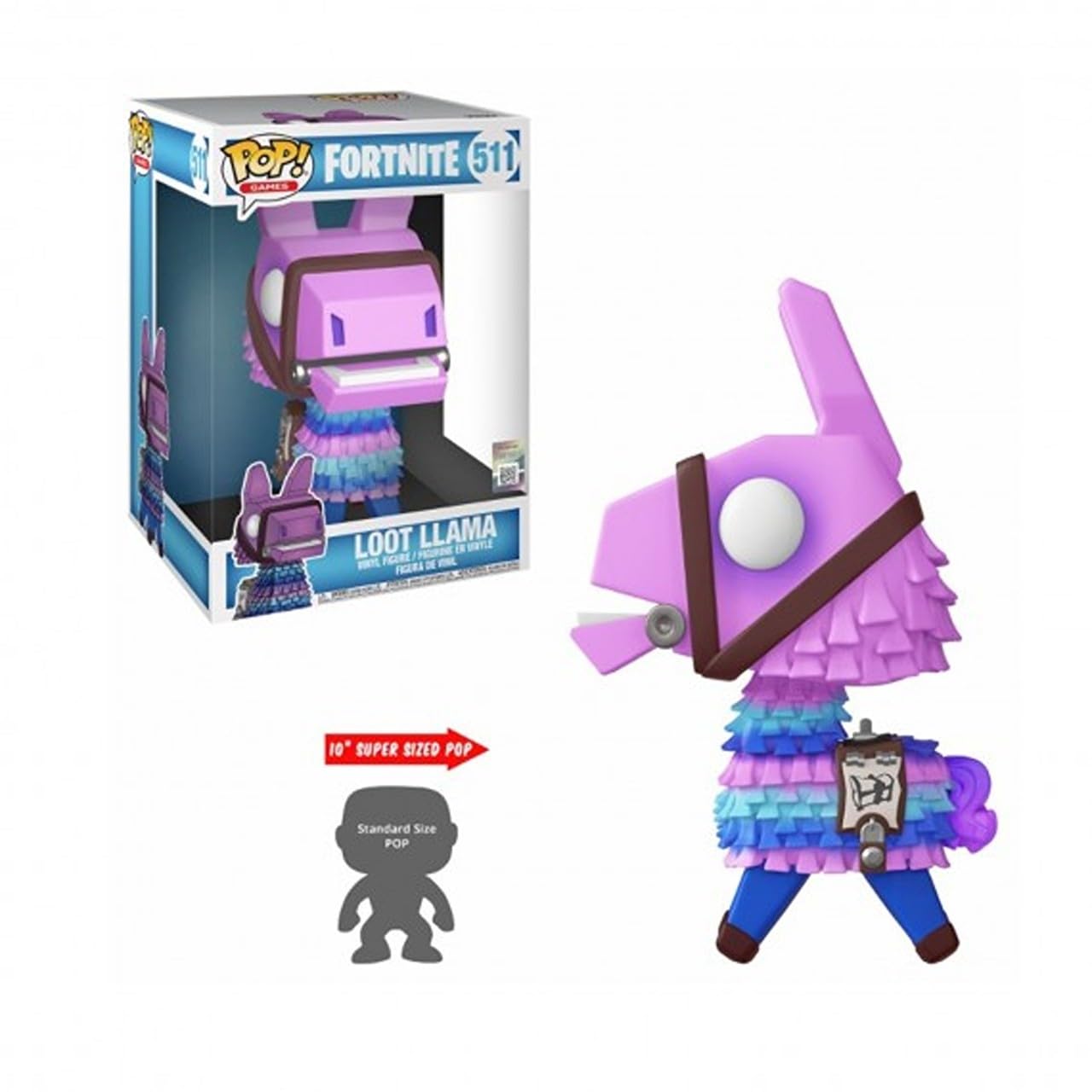 Funko 39049 Pop Games: Fortnite - Loot Llama 10" Figures, Multicolor