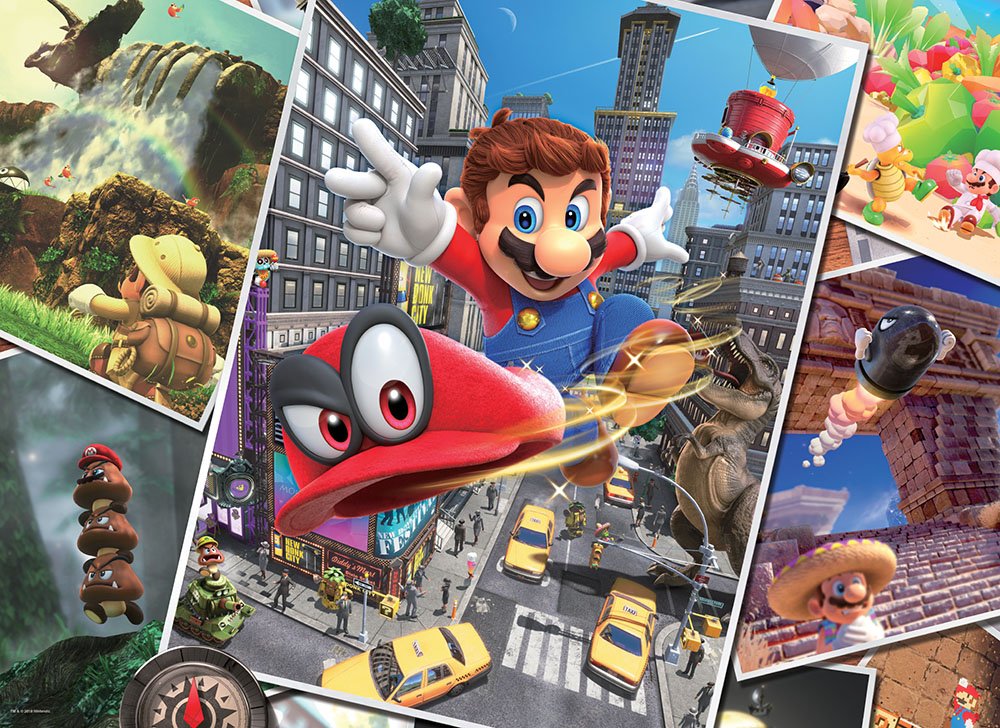 USAOPOLY Super Mario Odyssey Snapshots 1000 Piece Jigsaw Puzzle