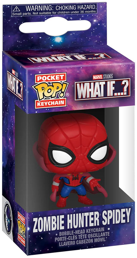 Funko Pop! Keychain: What If? - Zombie Hunter Spidey, Multicolor, 57402