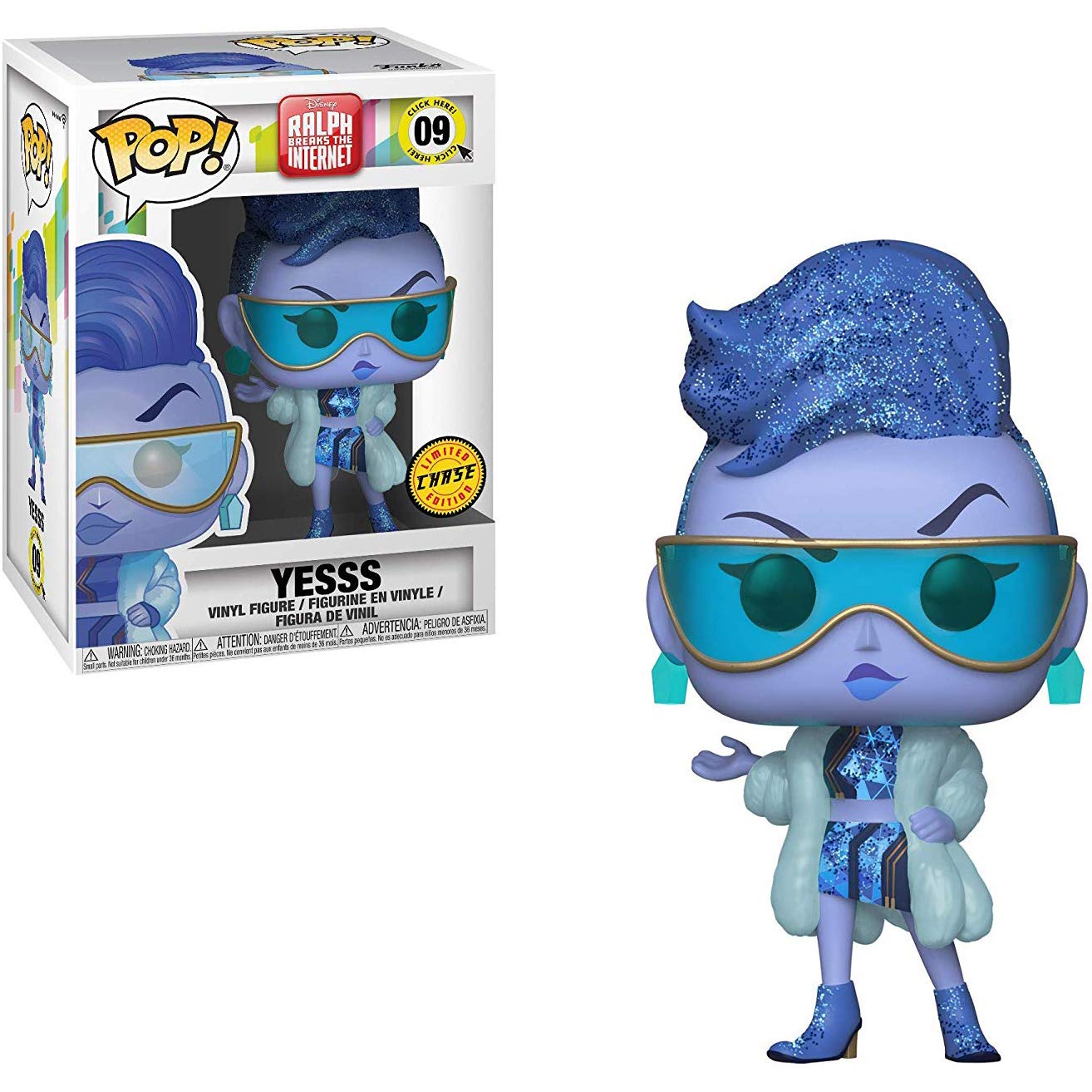 Funko Yesss (Chase Edition): Ralph Breaks The Internet x POP! Disney Vinyl Figure & 1 PET Plastic Graphical Protector Bundle [#009 / 33414 - B]